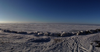 The huge frozen lake in Wisconsin